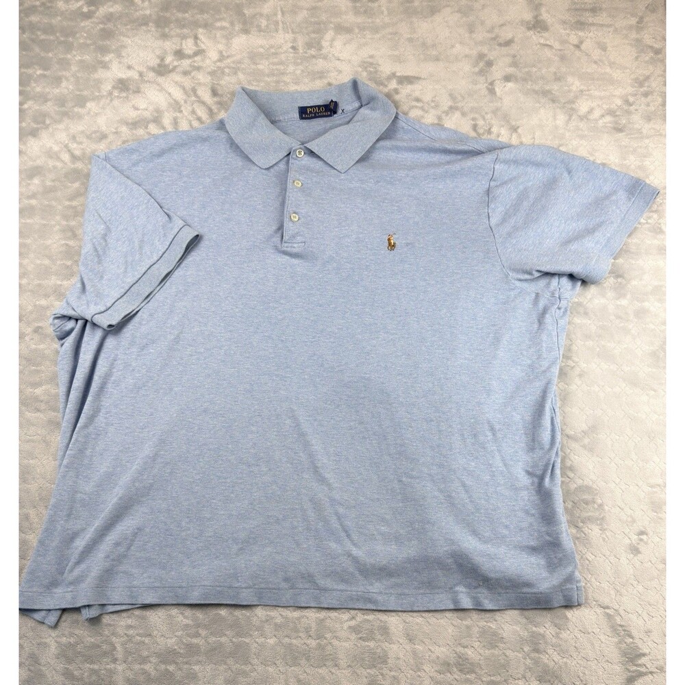 Ralph Lauren Shirt Mens 3XB Light Blue Golf Polo Flesh Pony